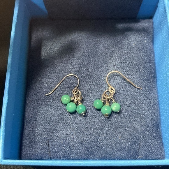 Sterling silver turquoise dangle earrings! - Picture 1 of 4
